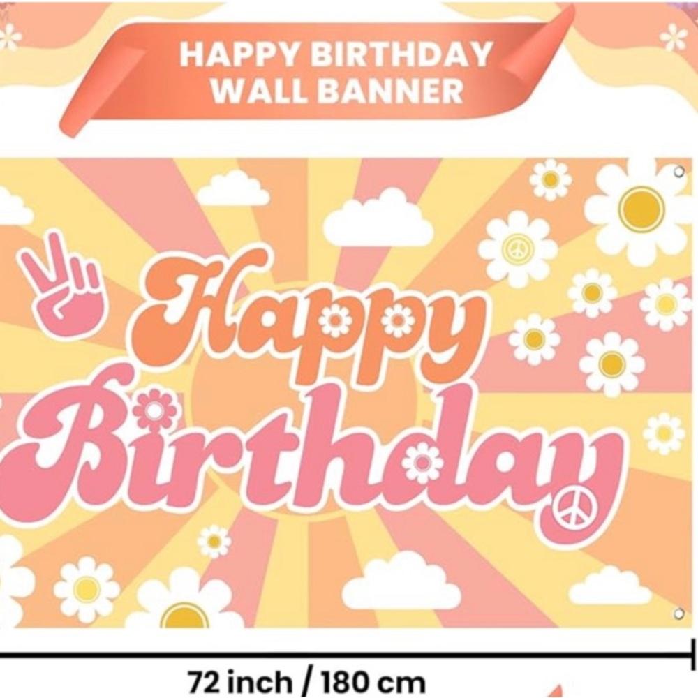 Happy Birthday groovy wall posters